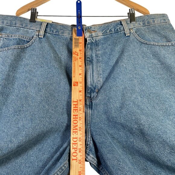 Roundtree & Yorke Denim Shorts Mens 46 Big Blue Jean Loose Fit 5 Pocket 9" NWT - Picture 7 of 13